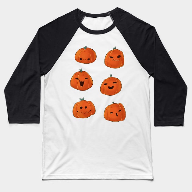 Spooky pumpkin friends Baseball T-Shirt by Itsacuteart
